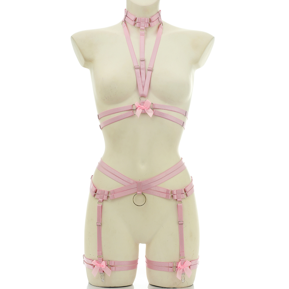 Garter Belt Set - Elastic Bondage Body Harness Belt for