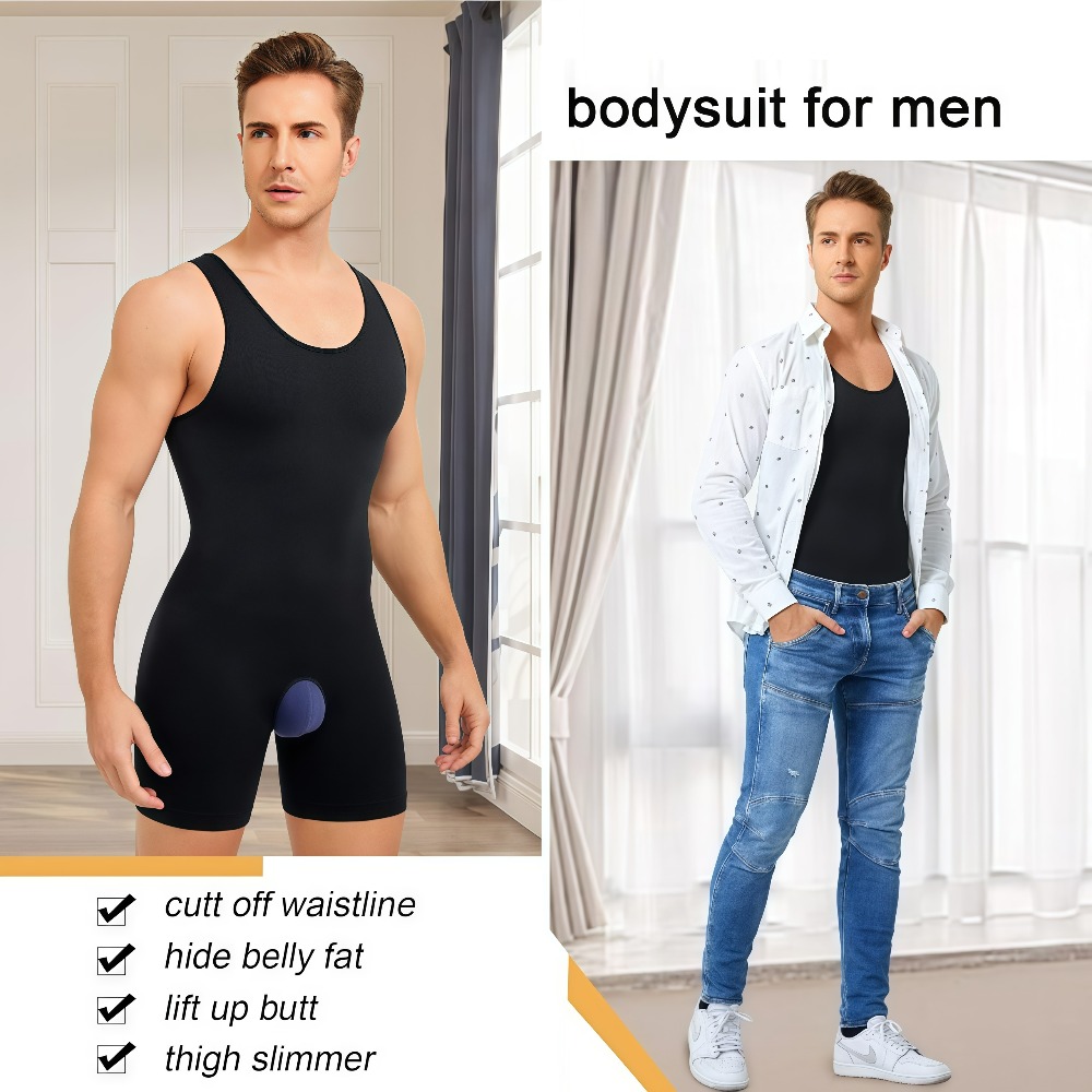 1Pcs Mens Seamless Compression - Shapewear Bodysuit Firm review and price