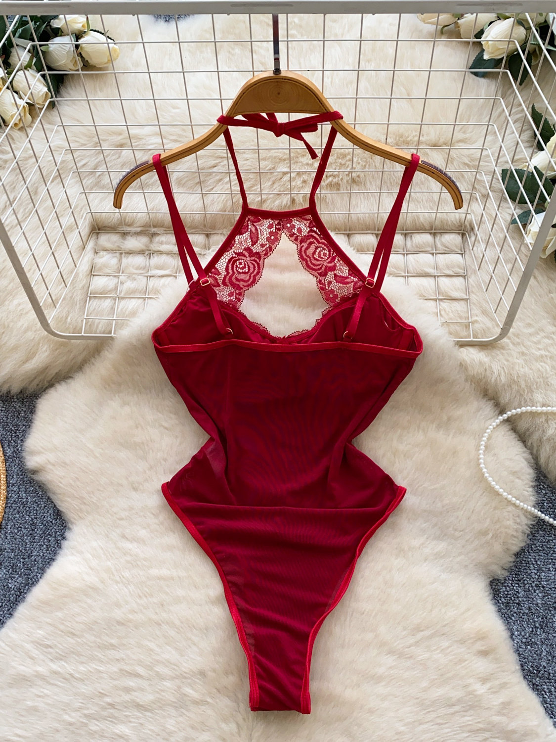 Foamlina Sexy Women Halter Lac - Lace Teddy Lingerie review and price
