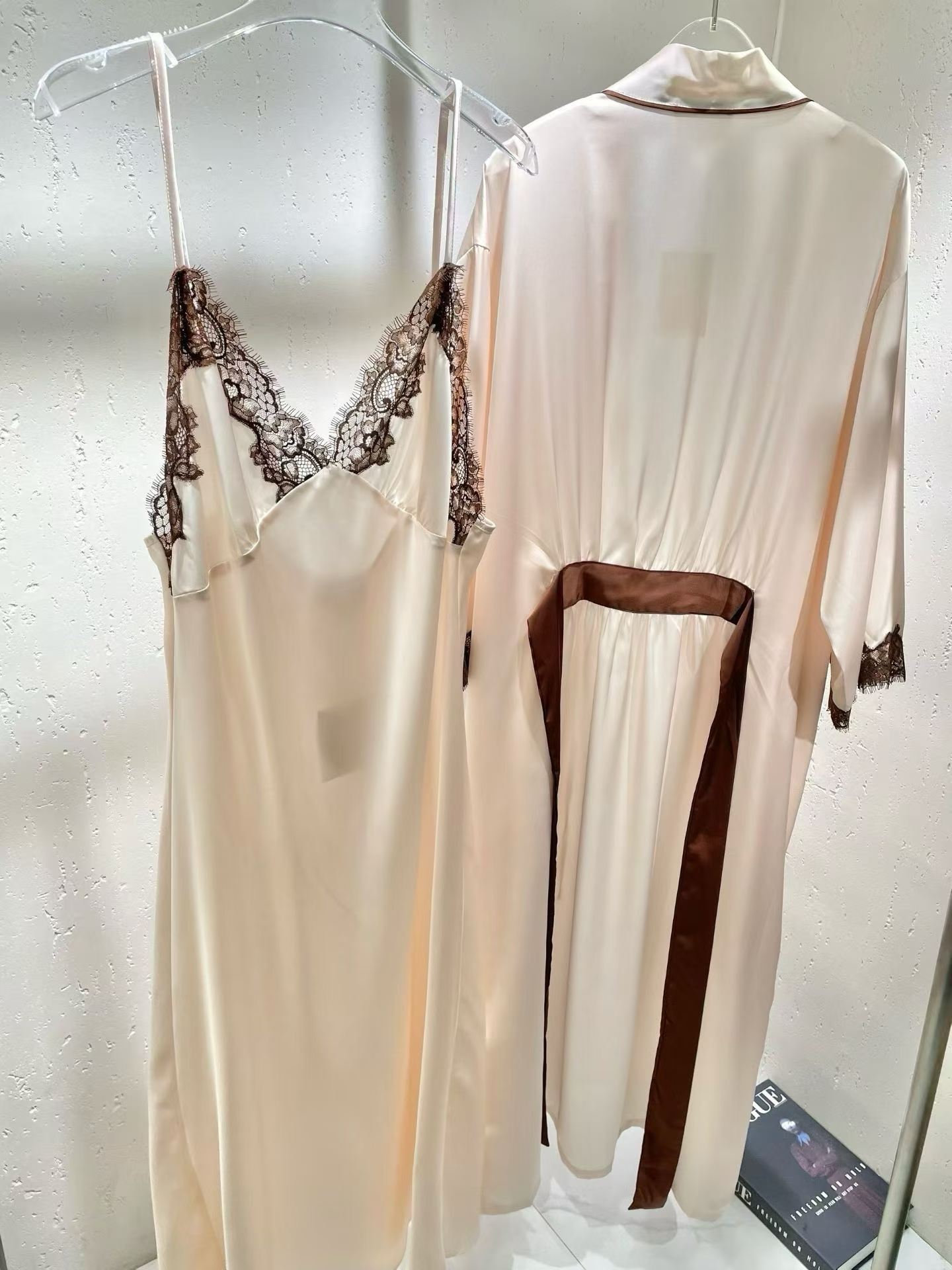 Women Silk Satin 2 Piece Pajam - Robe Silk Women review and price