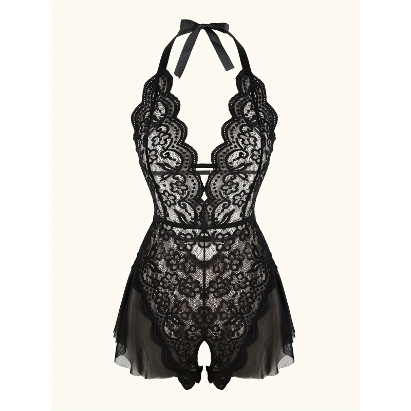 Charming Lace Mesh Teddy, Scal - Lace Teddy Lingerie review and price
