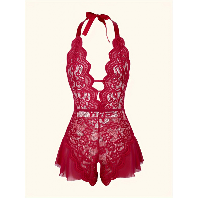 Charming Lace Mesh Teddy, Scal - Lace Teddy Lingerie review and price