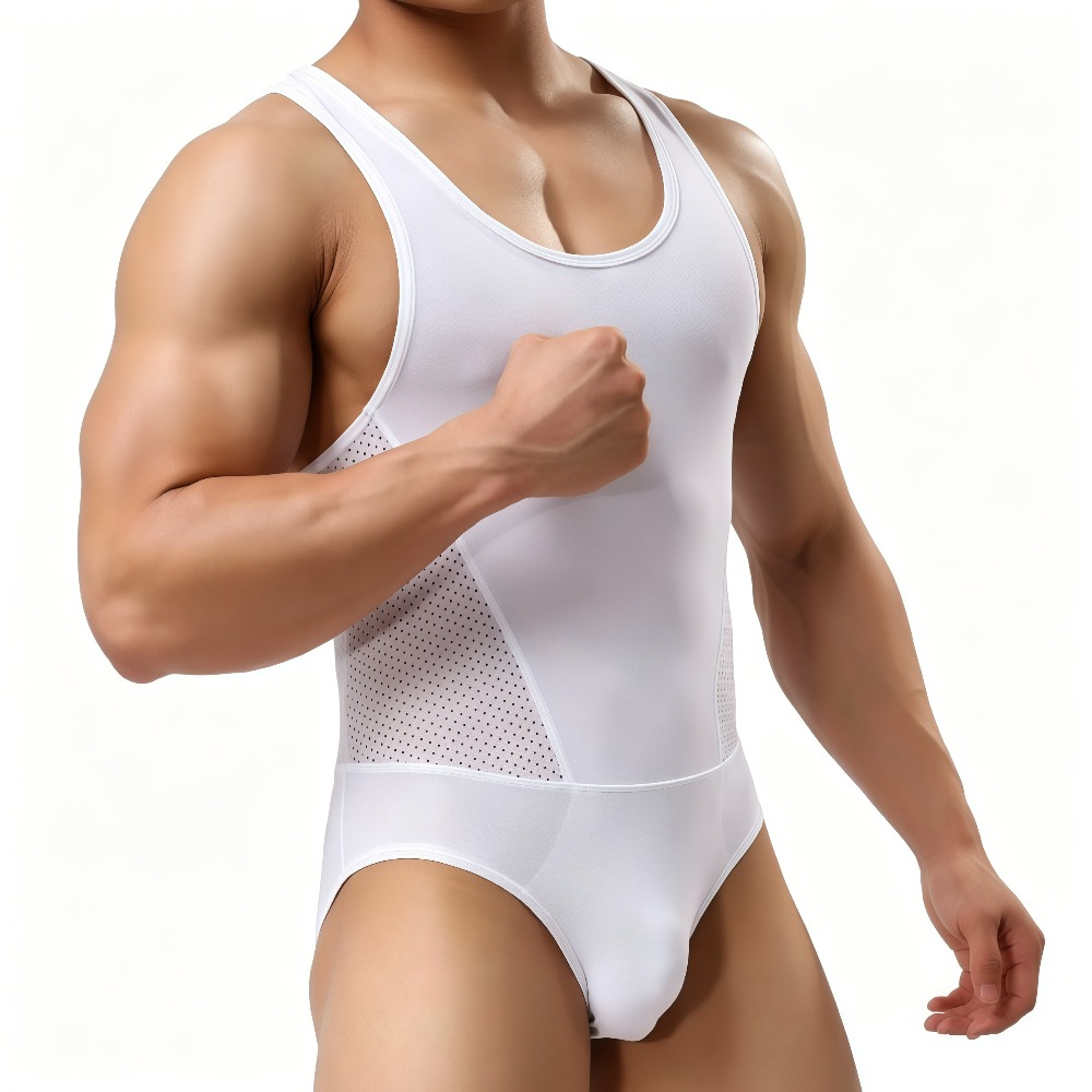 1Pcs Men High Elastic Ice Silk - Shapewear Bodysuit Firm review and price