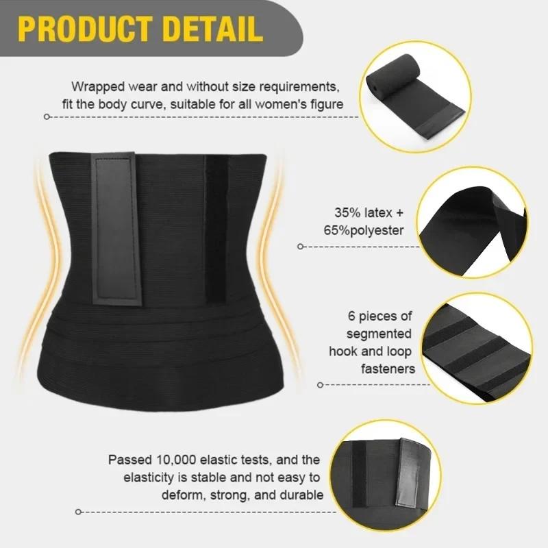 1/2Pcs Bandage Wrap Trimmer Be - Shapewear Bodysuit Firm review and price