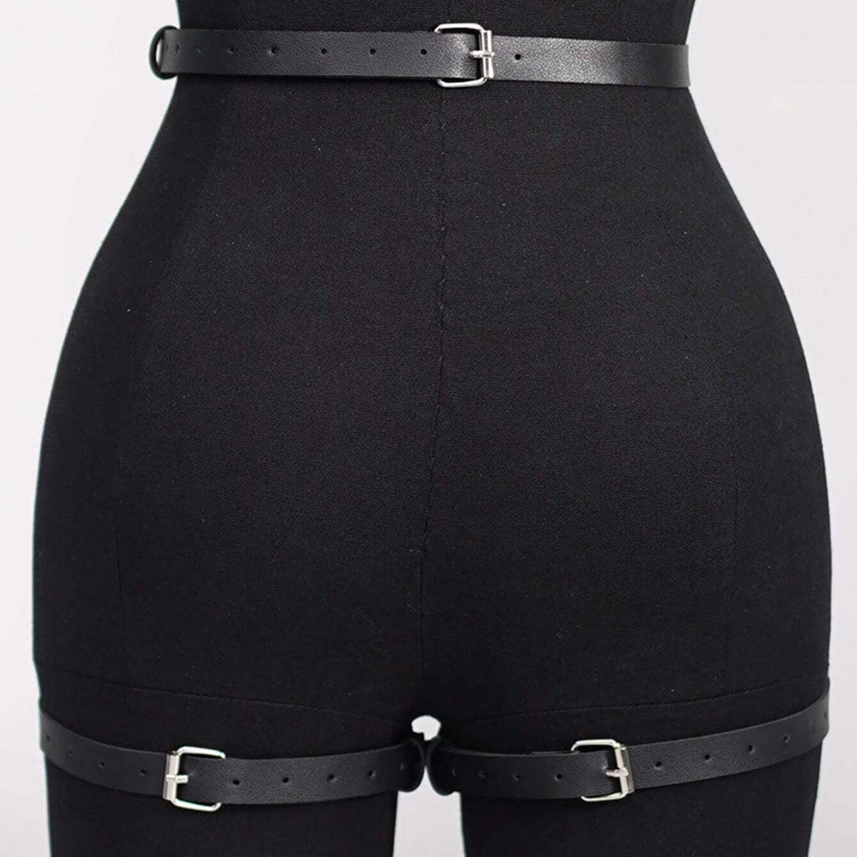 Oth Punk PU Leather Full Waist - Garter Belt Set review and price